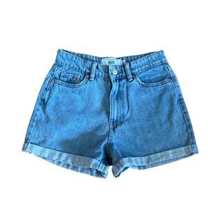 Refuge Mom Denim Shorts Size 00 Light Wash High-Waist Casual Style